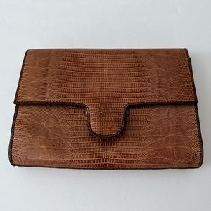 Vintage Argentine Embossed Leather Clutch